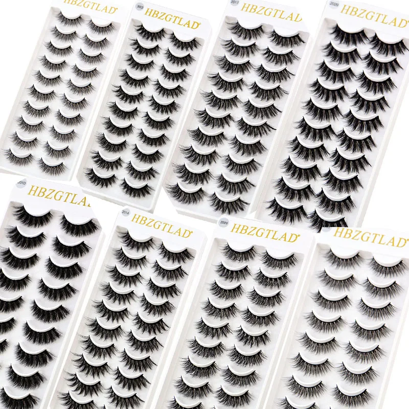 Beauty Full Makeup - New 10 pairs natural false eyelashes