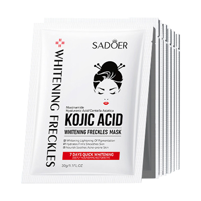 Sheet Face Mask Pack - 10pcs SADOER Kojic Acid Facial Masks