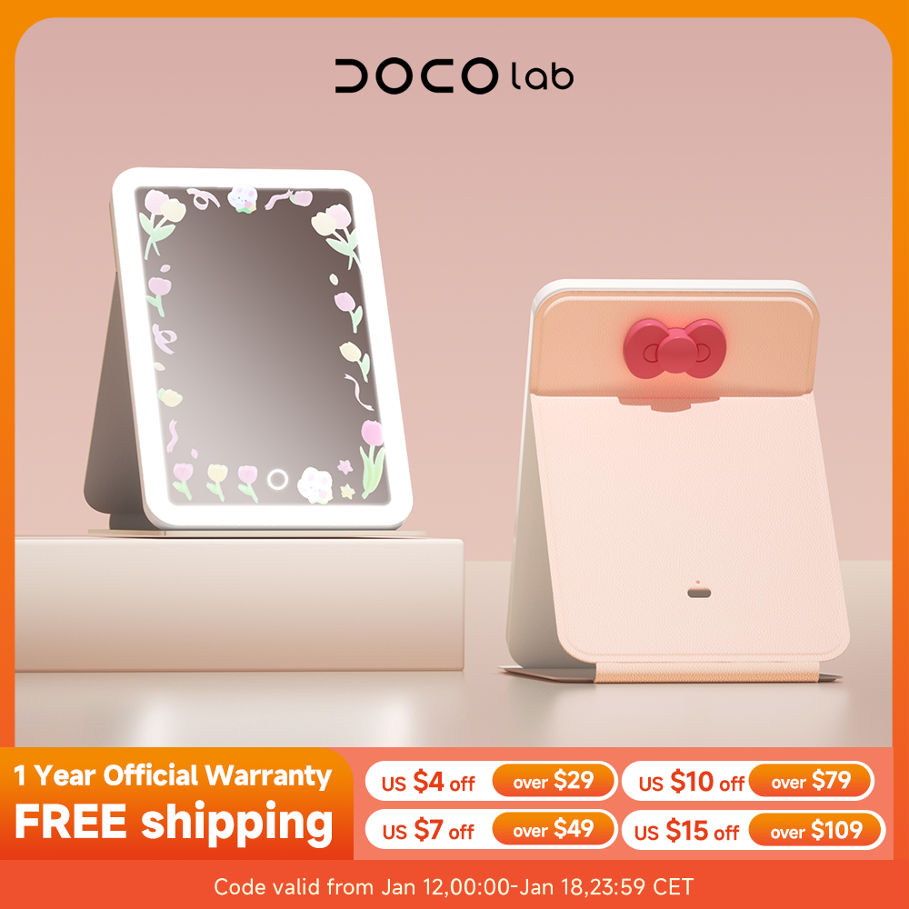 Beauty Lab Makeup - DOCO Makeup Mirror Foldable Portable LED