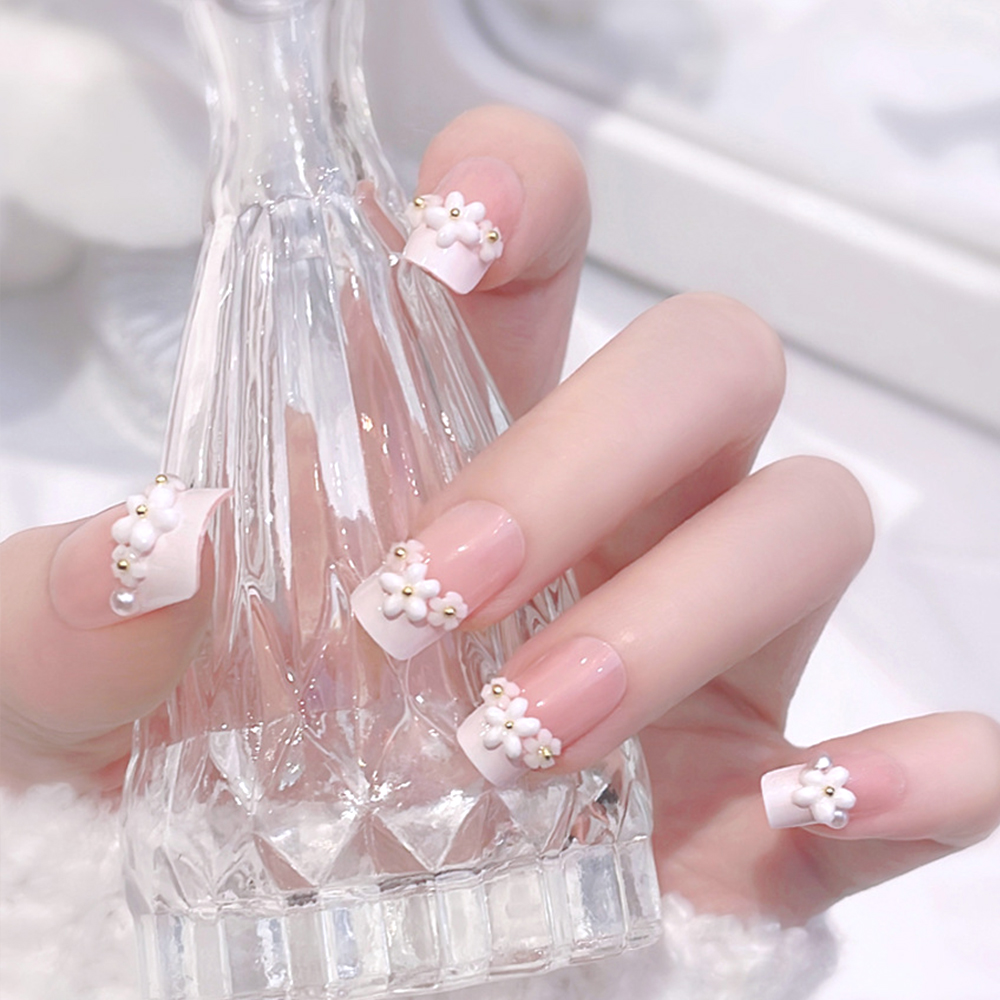 24pcs Medium Long Acrylic Fake - Nail Extension Tips avaliação e preço