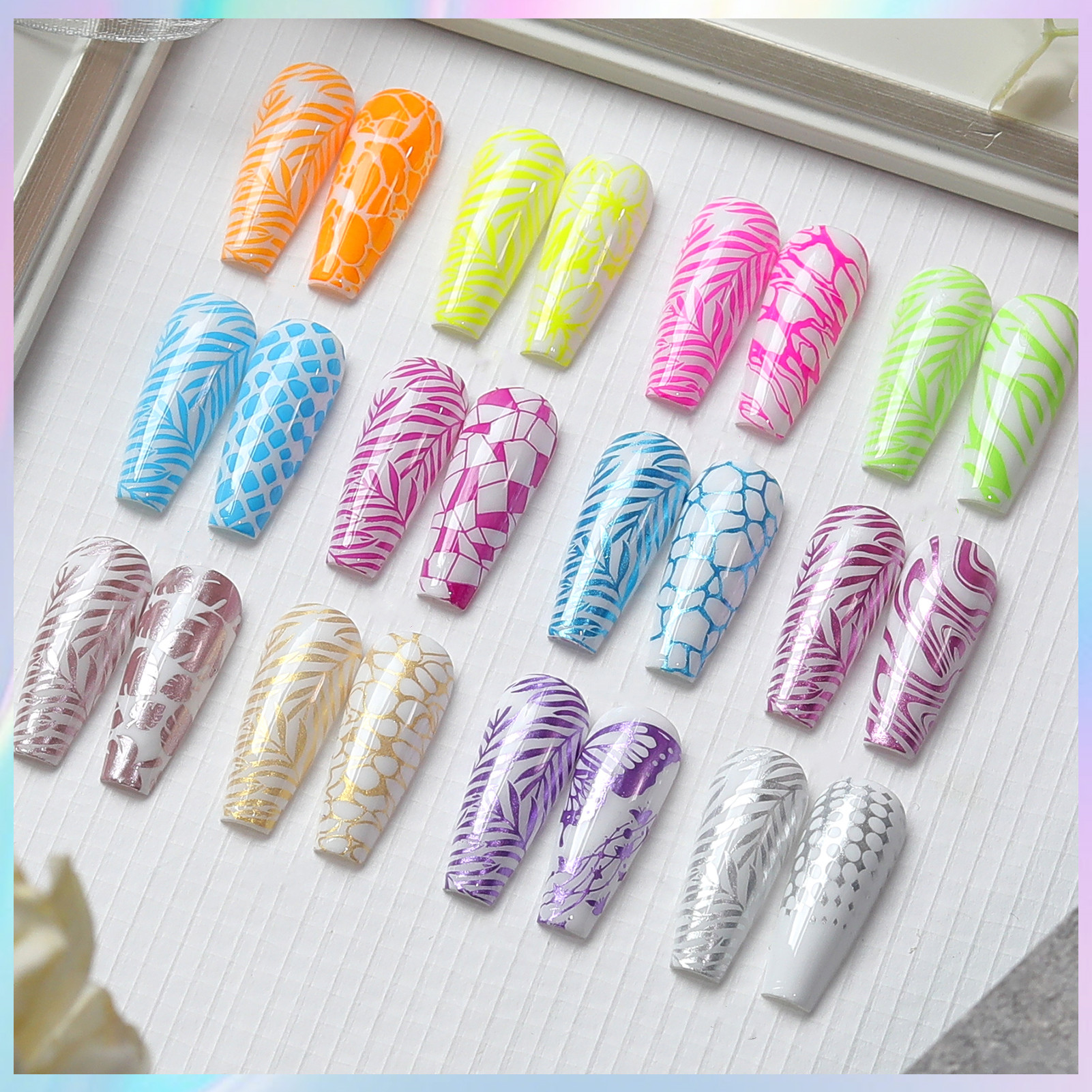 BORN PRETTY 4/6/8pcs Black Whi - Nail Art Stamping Kit avaliação e preço