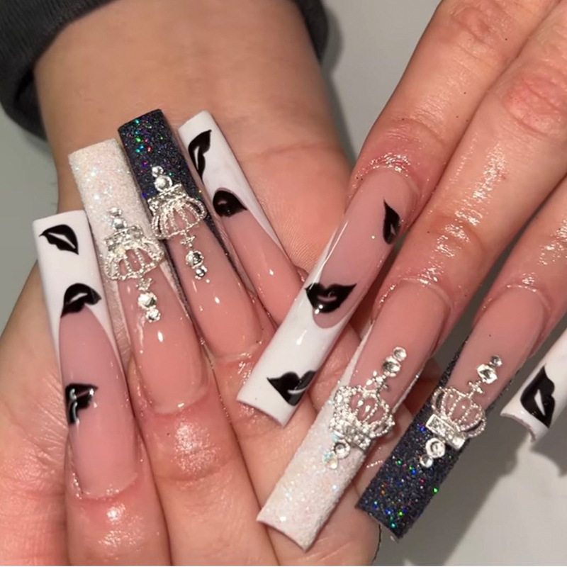 French Tip Press on Nails Long - Nail Extension Tips avaliação e preço