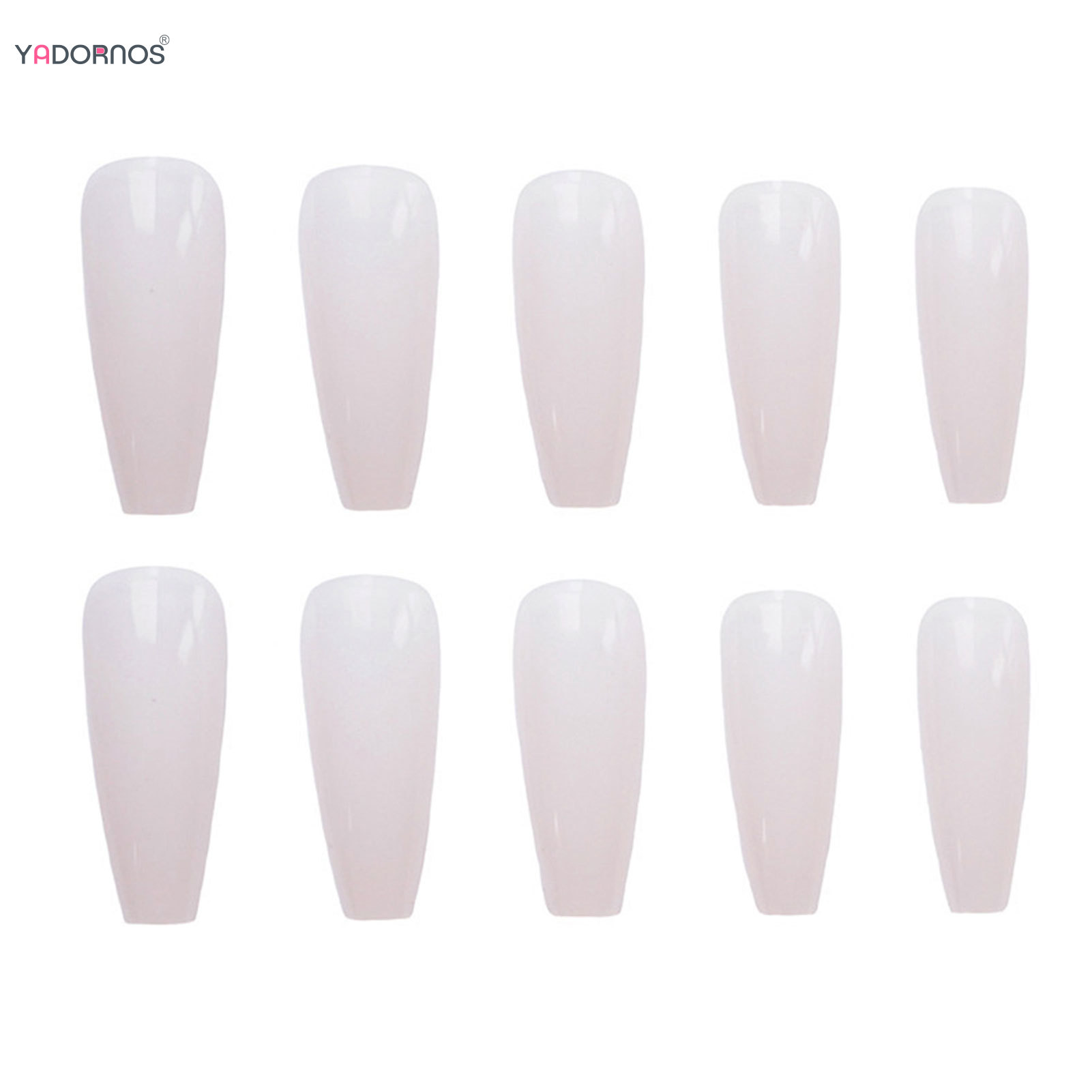 Nude Color Long Ballet Fake Na - Nail Extension Tips avaliação e preço