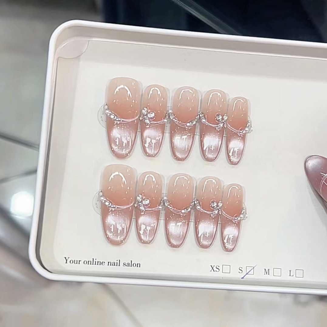 10pcs/bag Long Oval Handmade P - Nail Extension Tips avaliação e preço