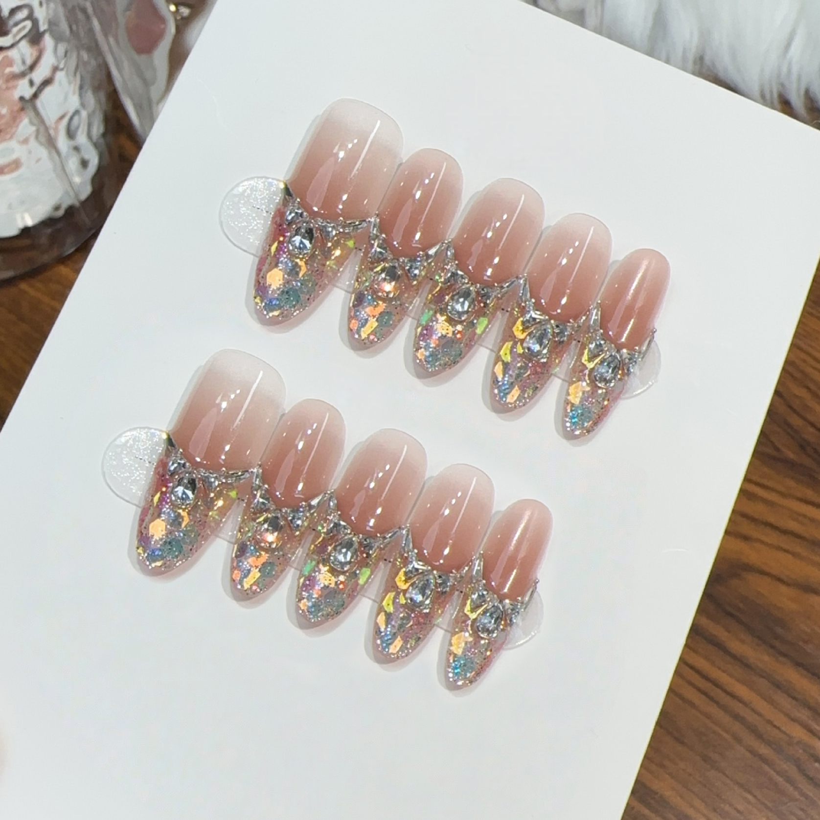 10pcs/bag Long Oval Handmade P - Nail Extension Tips avaliação e preço