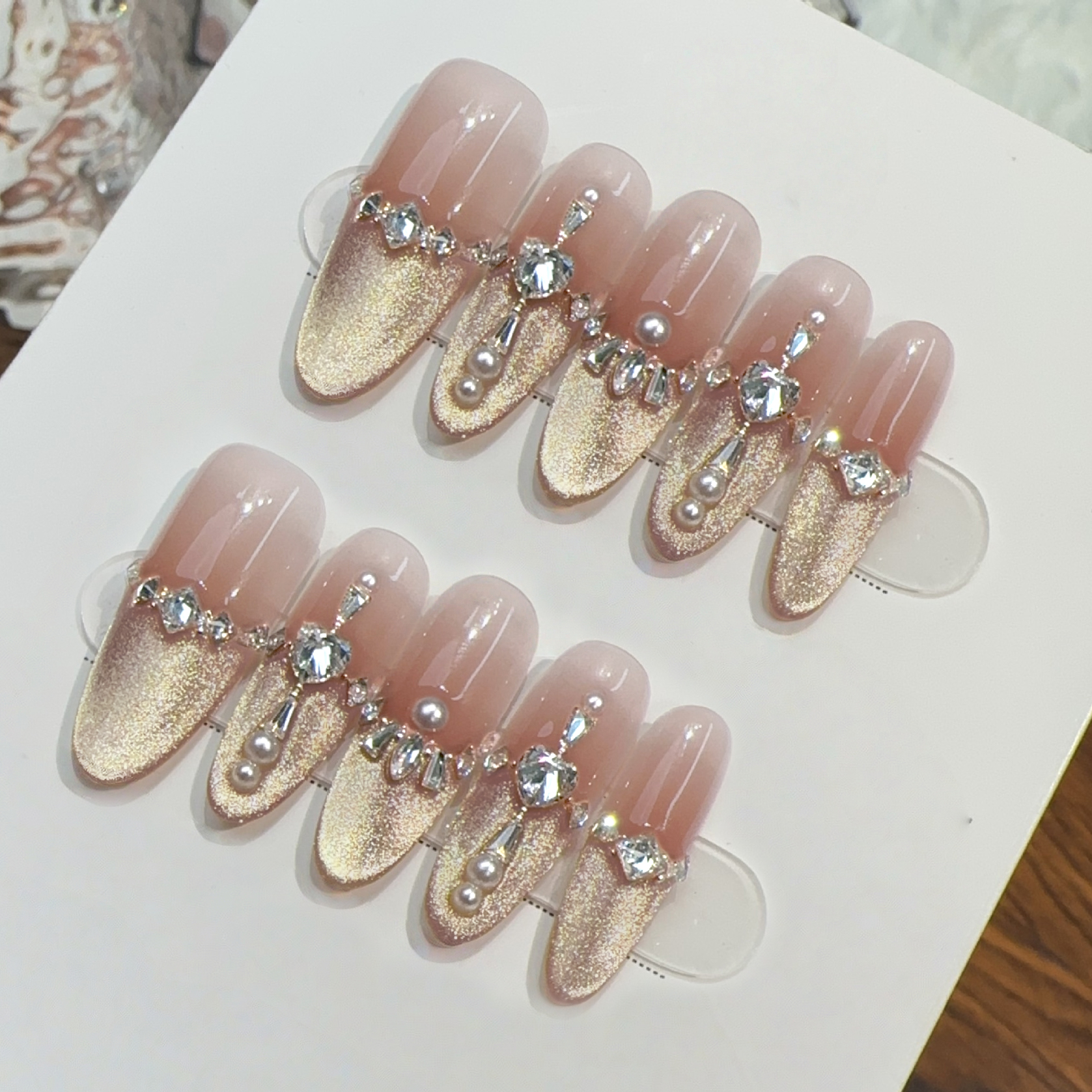 10pcs/bag Long Oval Handmade P - Nail Extension Tips avaliação e preço