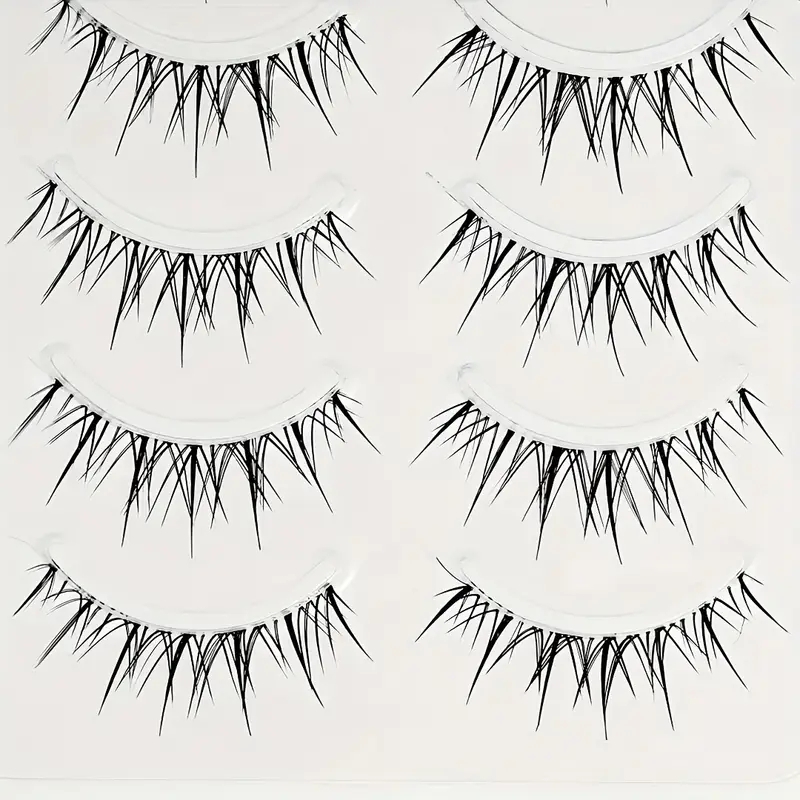 5 Pairs Transparent Stem Wavy  - Beauty Full Makeup avaliação e preço