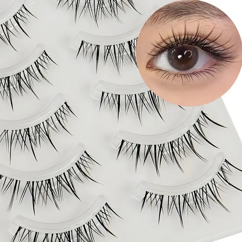 5 Pairs Transparent Stem Wavy  - Beauty Full Makeup avaliação e preço