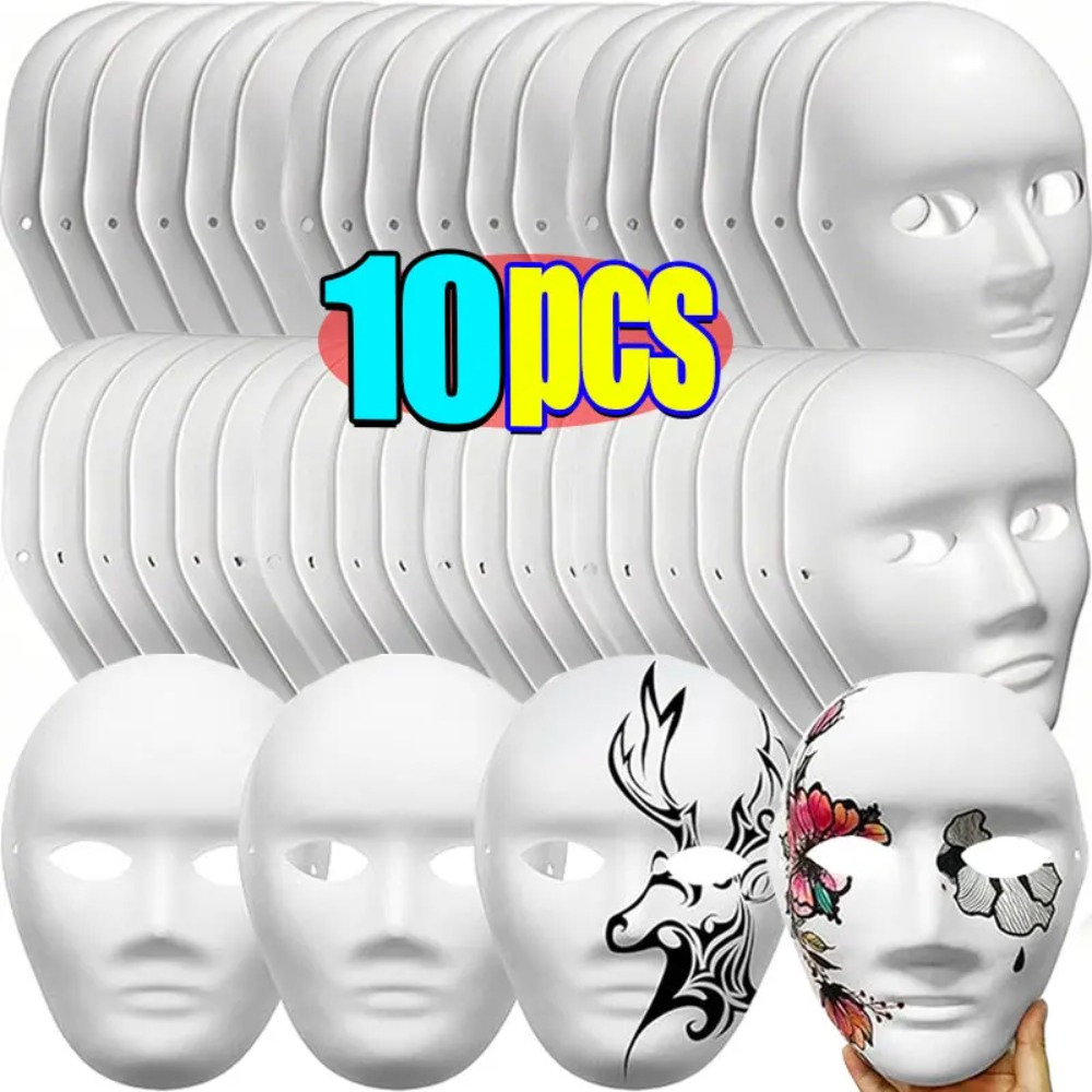1/10Pcs DIY Full Face Masks Pa - Sheet Face Mask Pack avaliação e preço