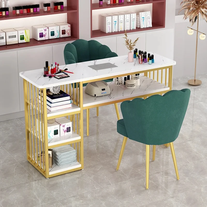 -Light Luxury Nail Table And C - Beauty Makeup Chair avaliação e preço