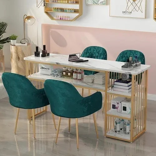 -Light Luxury Nail Table And C - Beauty Makeup Chair avaliação e preço