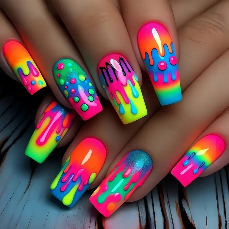 24pcs/set short Medium Long fa - Nail Extension Tips avaliação e preço
