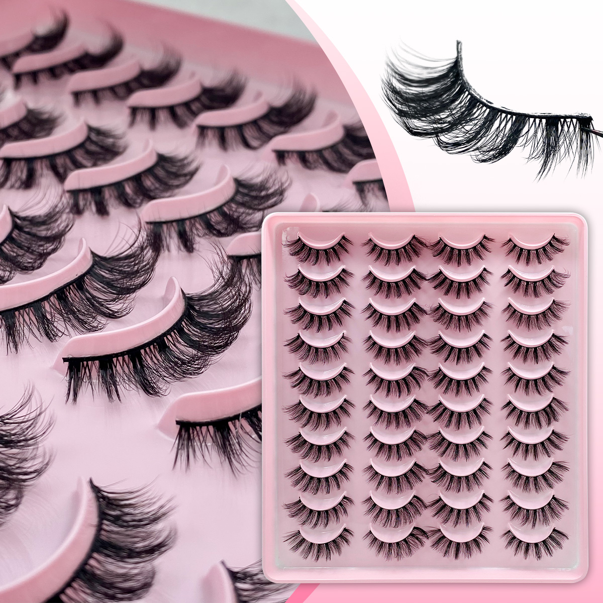 Q&DYHDHZP 20 Pairs Russian Cur - Beauty Full Makeup avaliação e preço