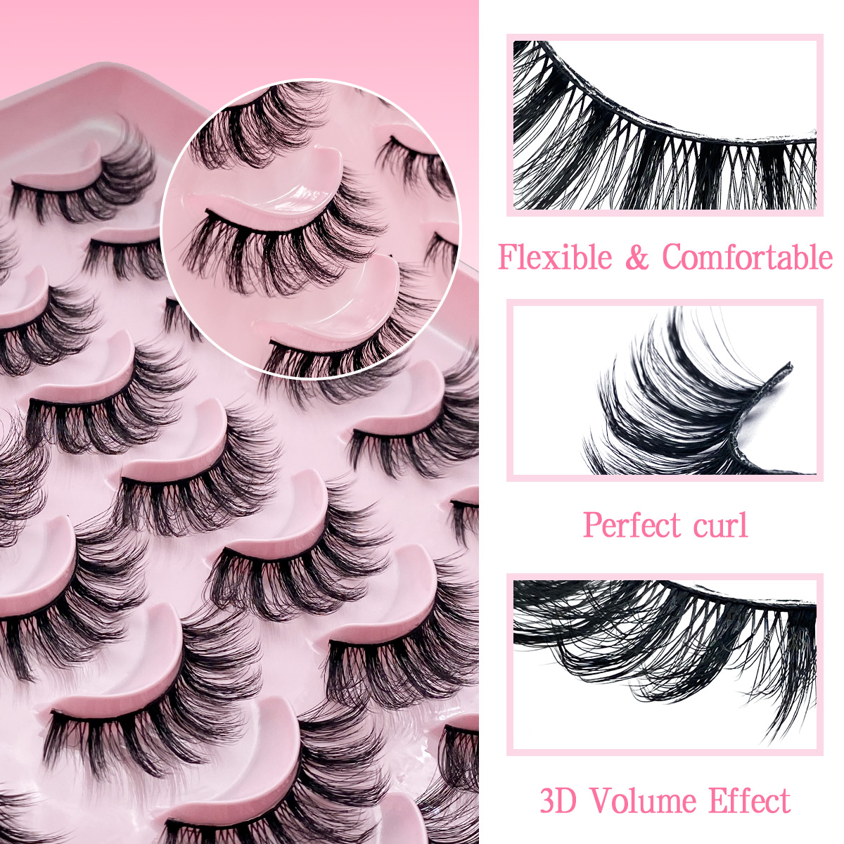 Q&DYHDHZP 20 Pairs Russian Cur - Beauty Full Makeup avaliação e preço