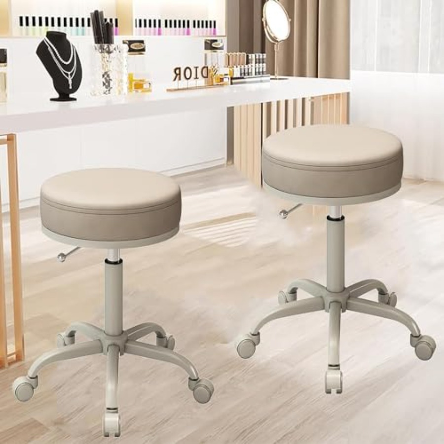 Round Swivel Stool, Modern Bea - Beauty Lab Makeup avaliação e preço