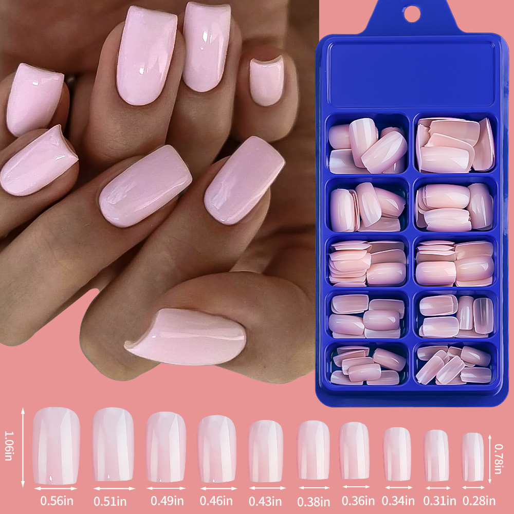 100/120pcs Pink White Press On - Nail Extension Tips avaliação e preço
