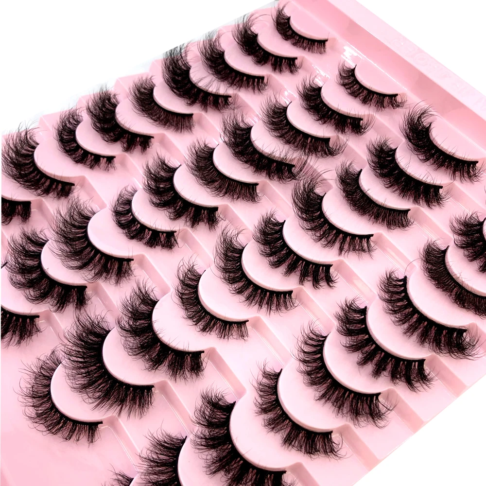 New 20 pairs natural Thick fal - Beauty Full Makeup avaliação e preço