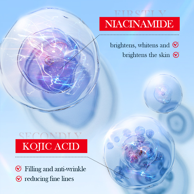 10pcs SADOER Kojic Acid Facial - Sheet Face Mask Pack avaliação e preço