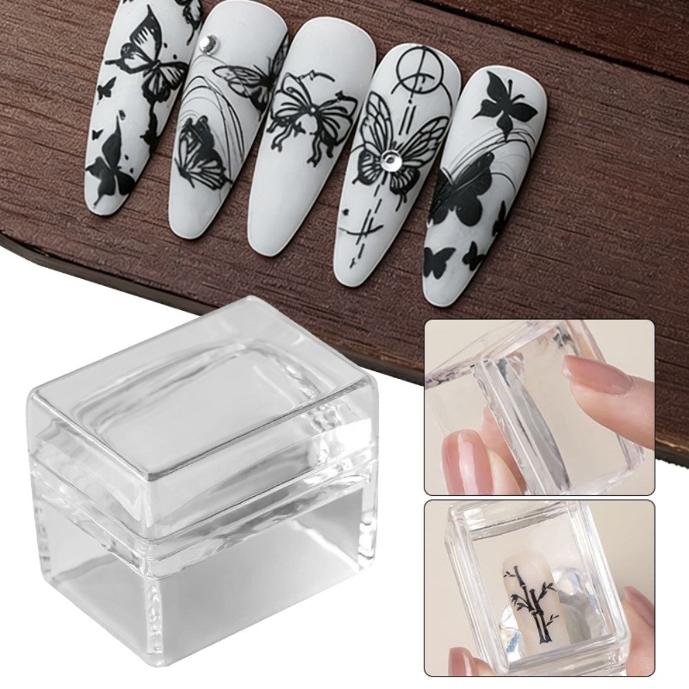 New Transparent Nail Art Stamp - Nail Art Stamping Kit avaliação e preço