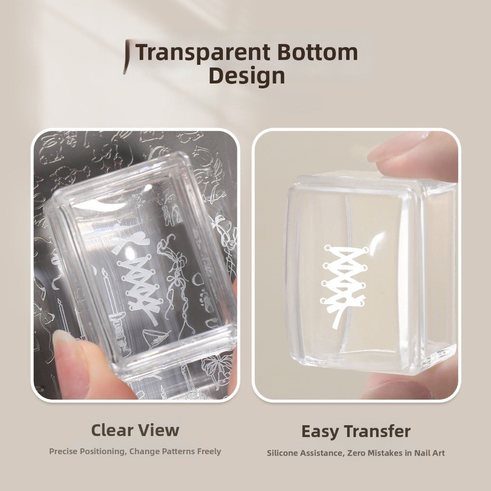 New Transparent Nail Art Stamp - Nail Art Stamping Kit avaliação e preço