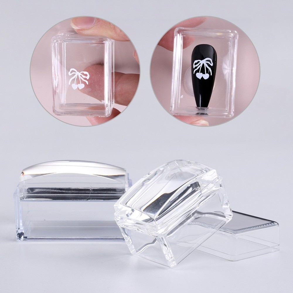 New Transparent Nail Art Stamp - Nail Art Stamping Kit avaliação e preço