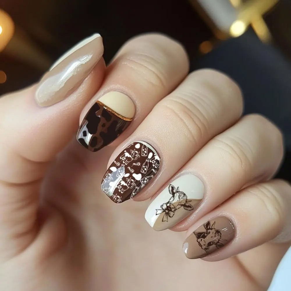 3pcs Cow-Theme Nail Stamping P - Nail Art Stamping Kit avaliação e preço