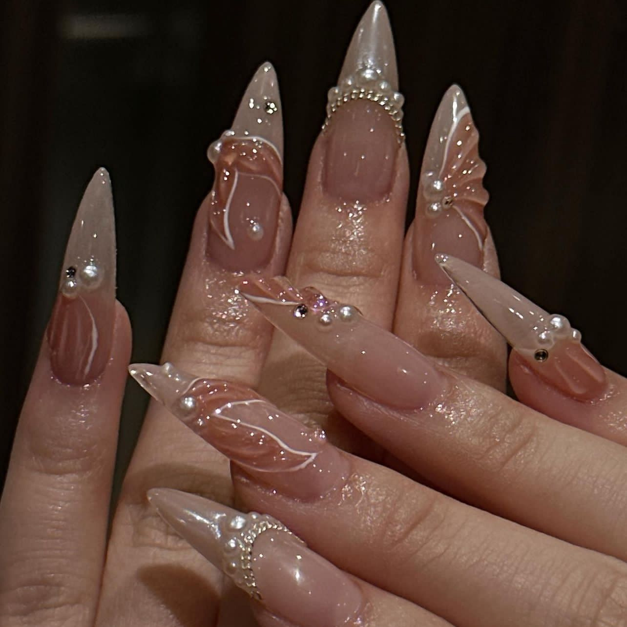 24pcs Fashion Rhinestone Press - Nail Extension Tips avaliação e preço