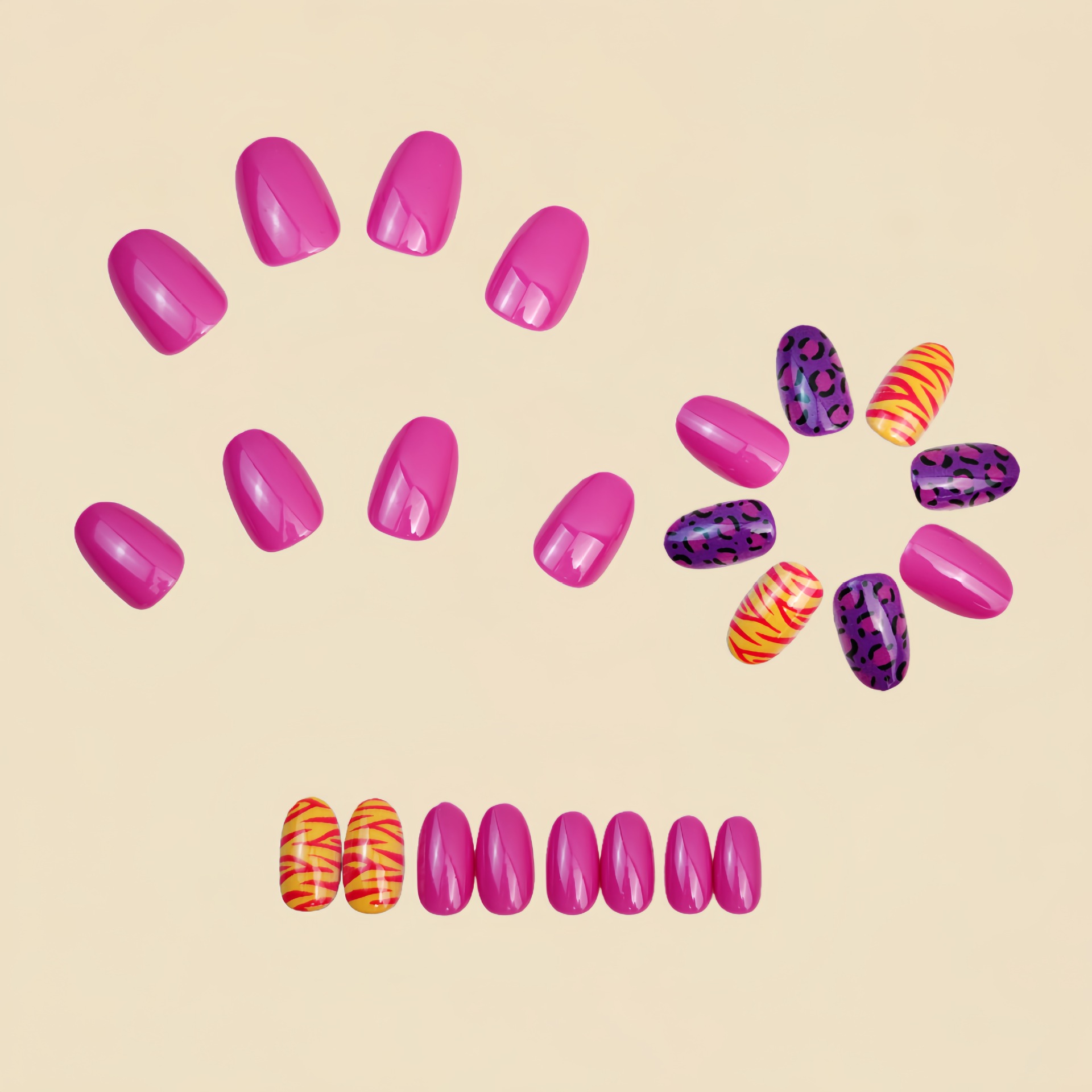 Short long fake nails for wome - Nail Extension Tips avaliação e preço