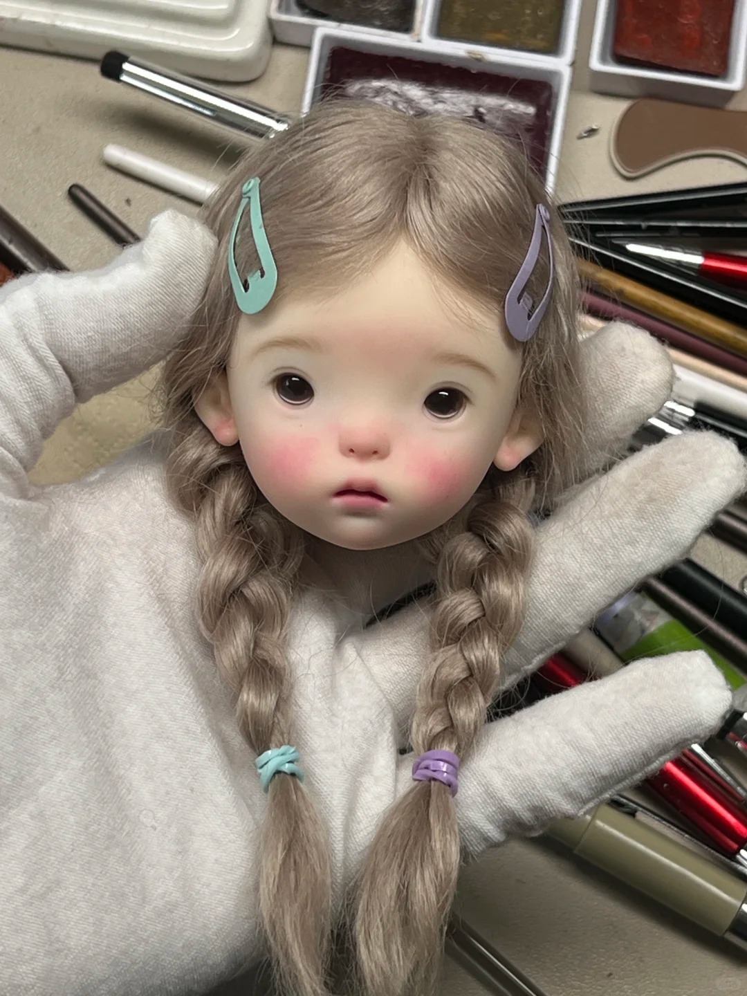 SD BJD Doll 1/6 Landoudou Head - Just Beauty Makeup avaliação e preço