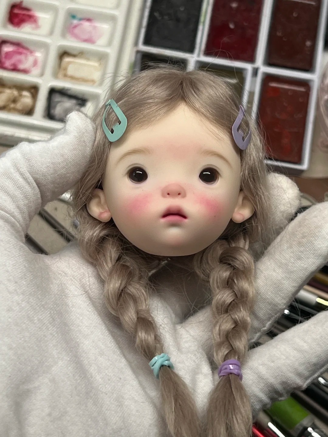 SD BJD Doll 1/6 Landoudou Head - Just Beauty Makeup avaliação e preço