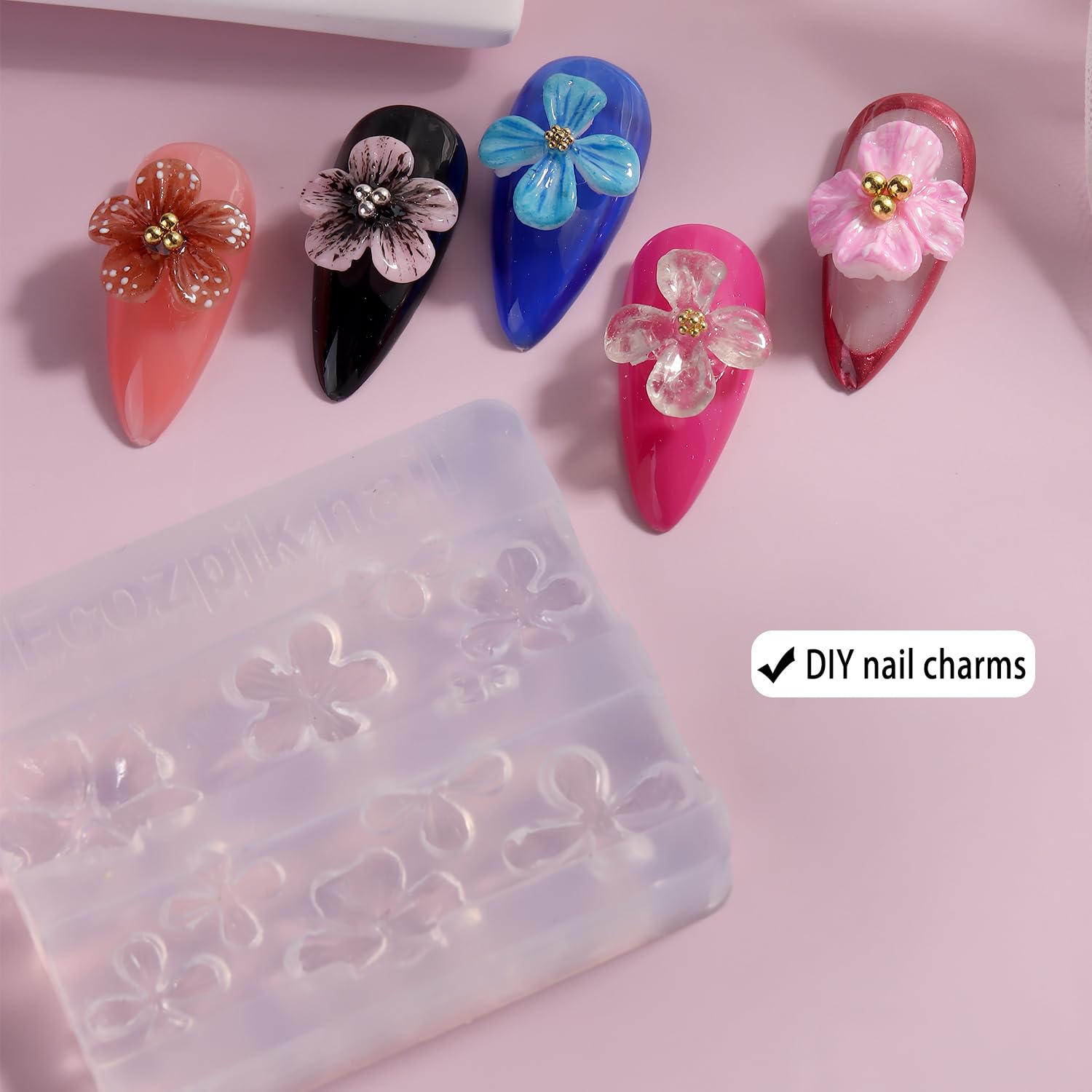 3D Silicone Flower Nail Carvin - Nail Art Stamping Kit avaliação e preço