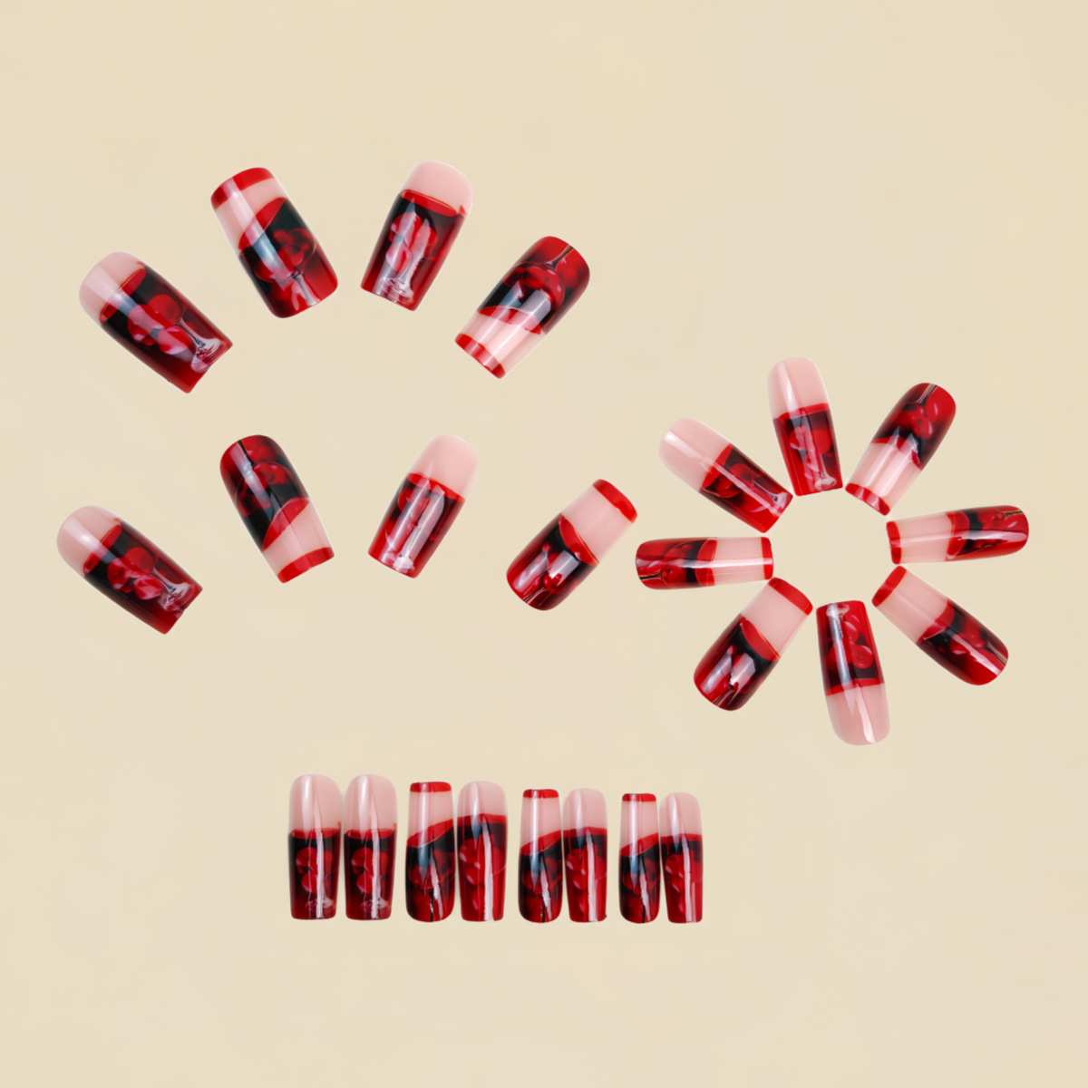 Medium long fake nails for wom - Nail Extension Tips avaliação e preço