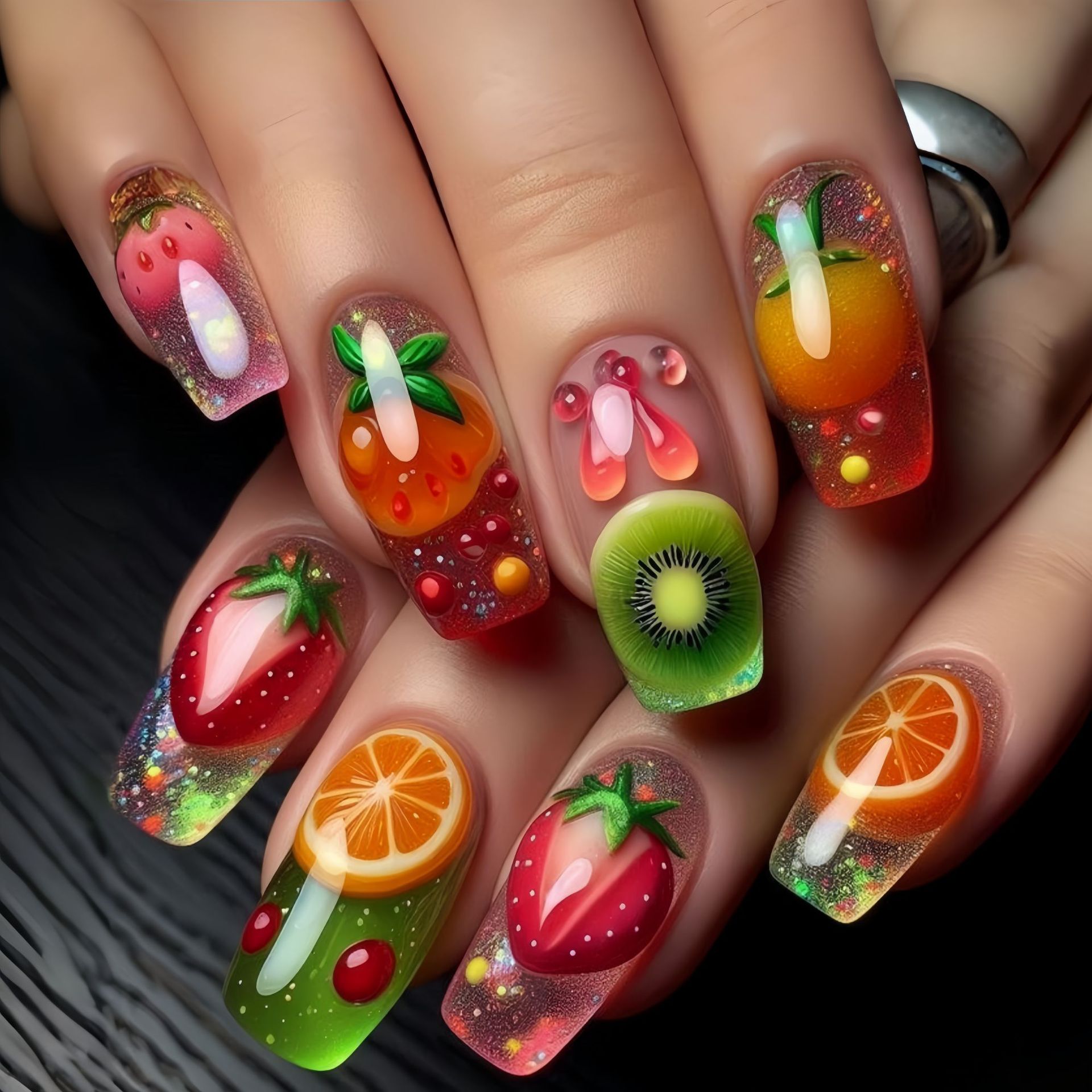Medium long fake nails for wom - Nail Extension Tips avaliação e preço