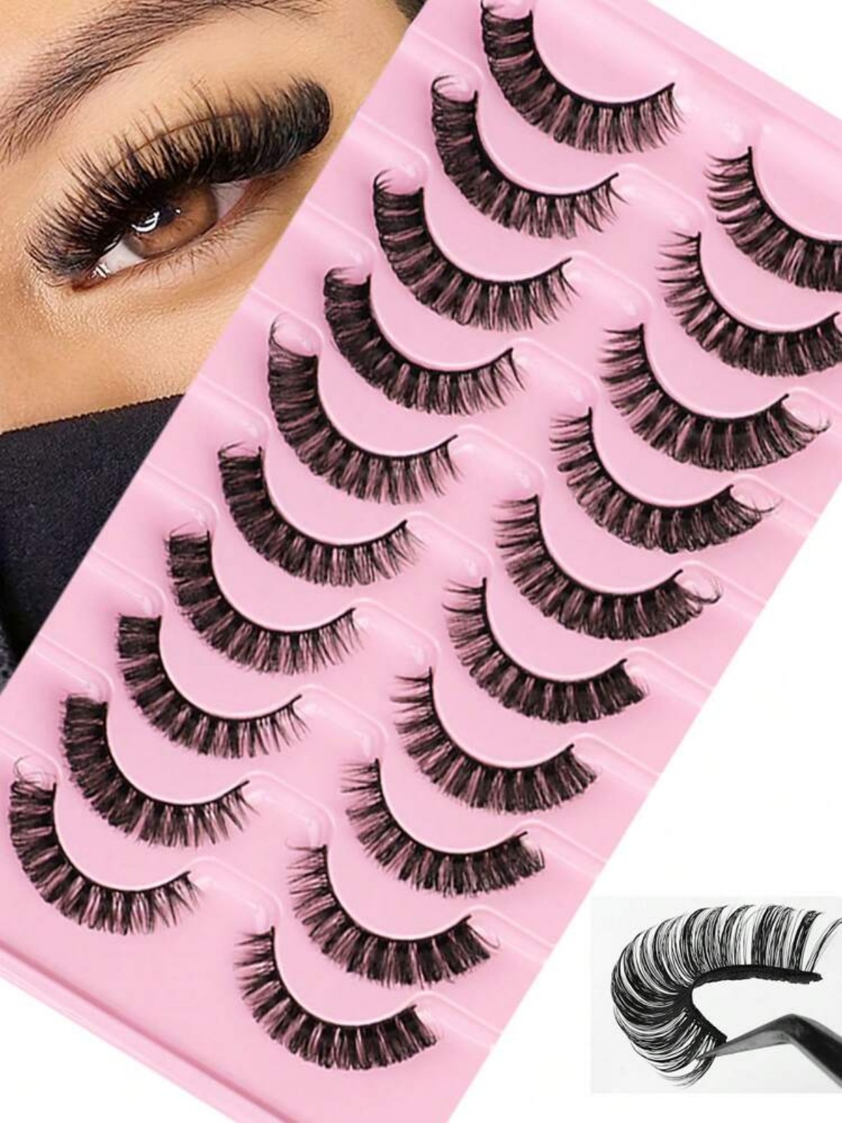 Russian Striped False Eyelashe - Beauty Full Makeup avaliação e preço