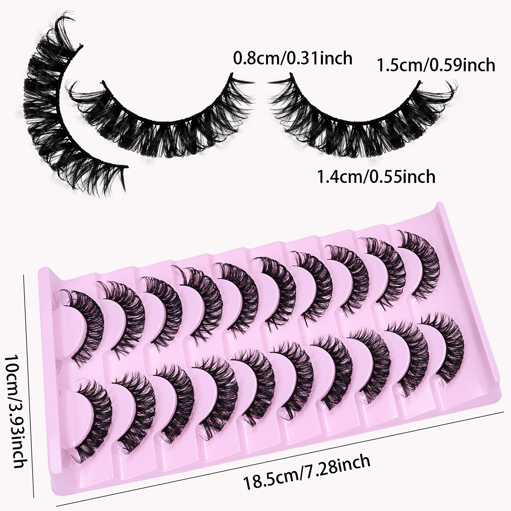 Russian Striped False Eyelashe - Beauty Full Makeup avaliação e preço