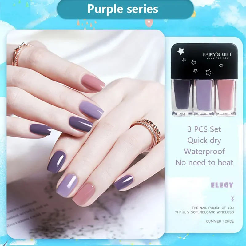 3 PCS Nail Gel Set semi-perman - Nail Art Stamping Kit avaliação e preço