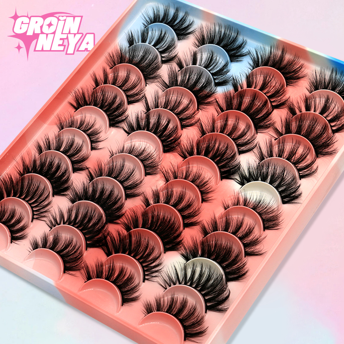 GROINNEYA 5/10/20 Pairs 3D Fau - Beauty Full Makeup avaliação e preço