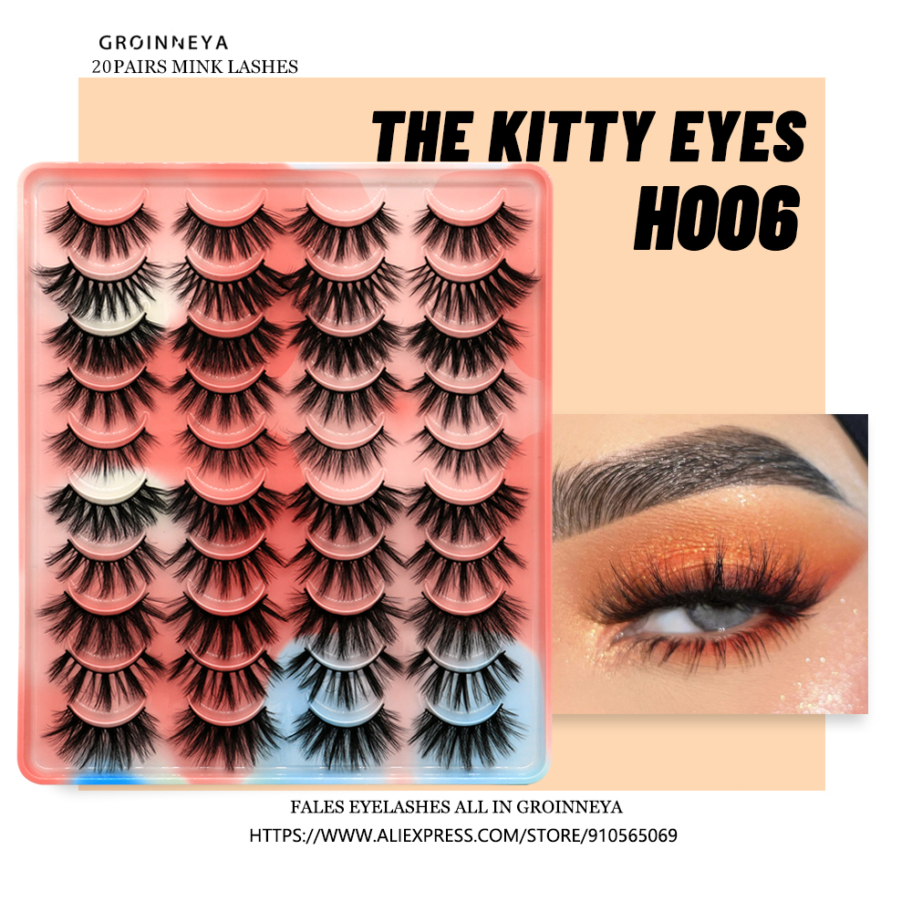 GROINNEYA 5/10/20 Pairs 3D Fau - Beauty Full Makeup avaliação e preço