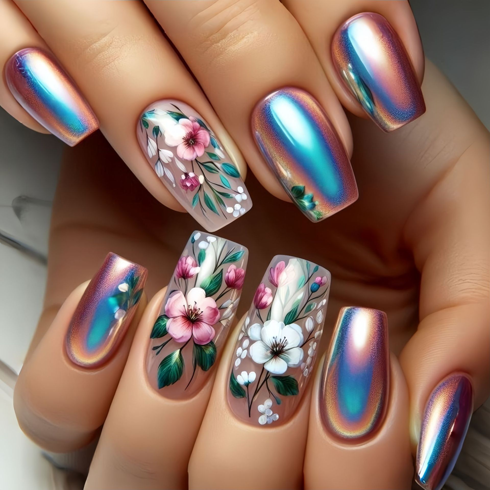 Medium long fake nails for wom - Nail Extension Tips avaliação e preço