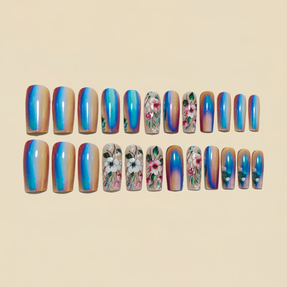Medium long fake nails for wom - Nail Extension Tips avaliação e preço