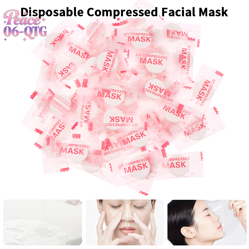 New 50/100Pcs Disposable Compr - Sheet Face Mask Pack avaliação e preço