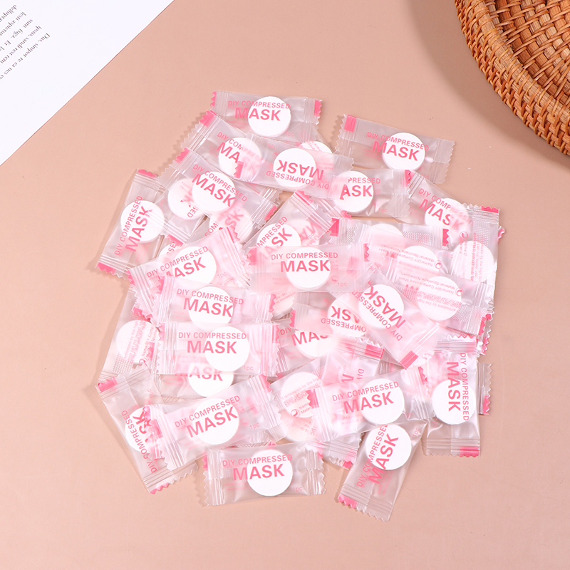 New 50/100Pcs Disposable Compr - Sheet Face Mask Pack avaliação e preço