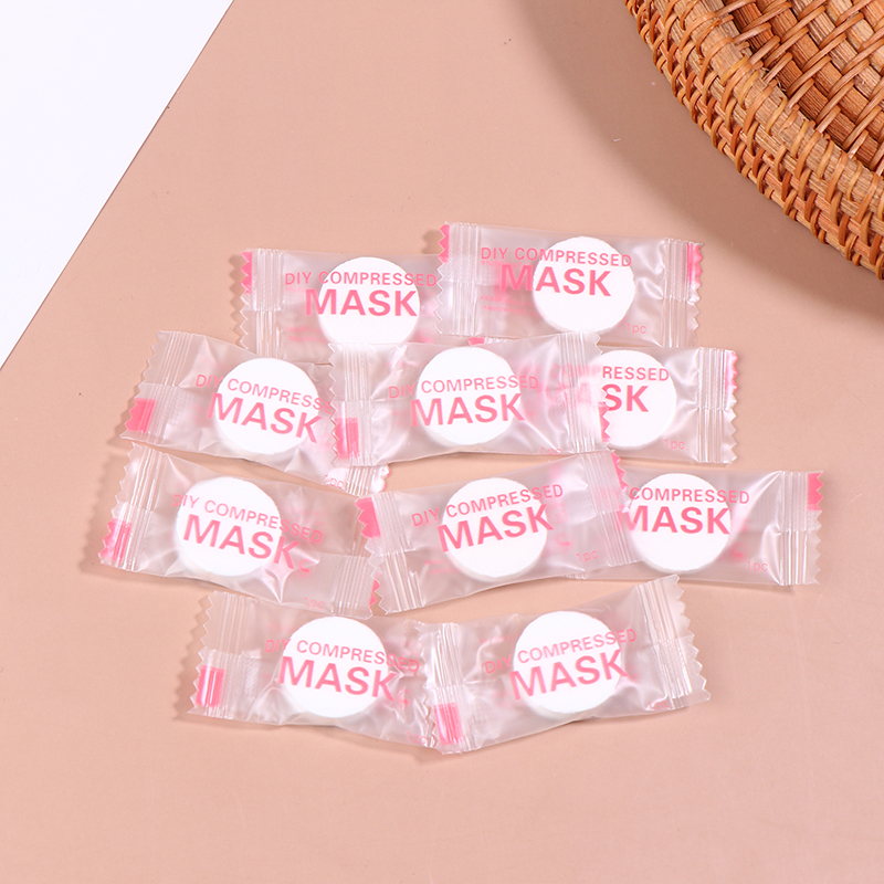 New 50/100Pcs Disposable Compr - Sheet Face Mask Pack avaliação e preço