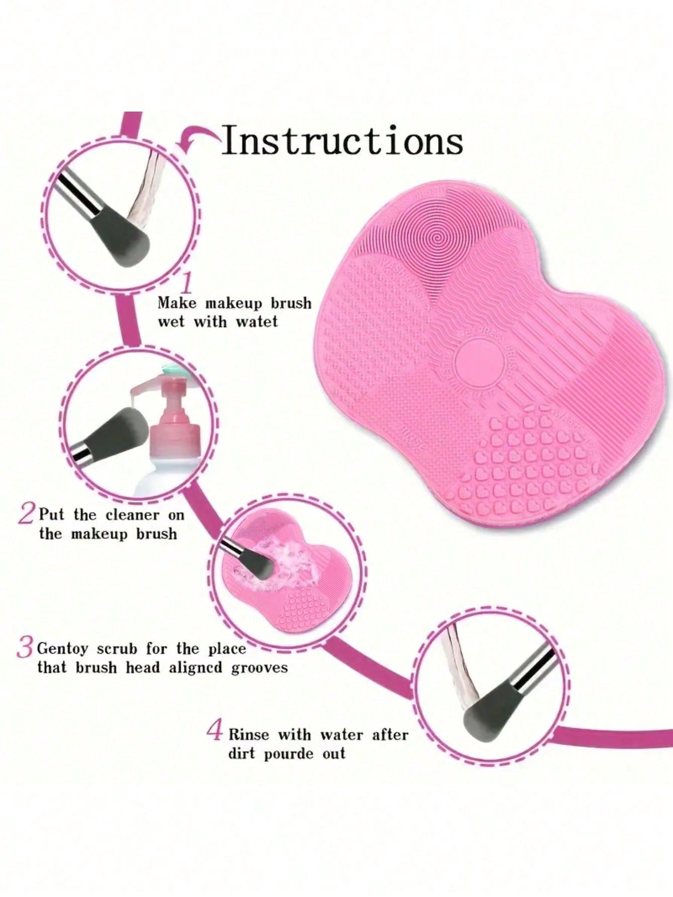 1 Pack Silicone Apple Scrub Pa - Beauty Makeup Brushes avaliação e preço
