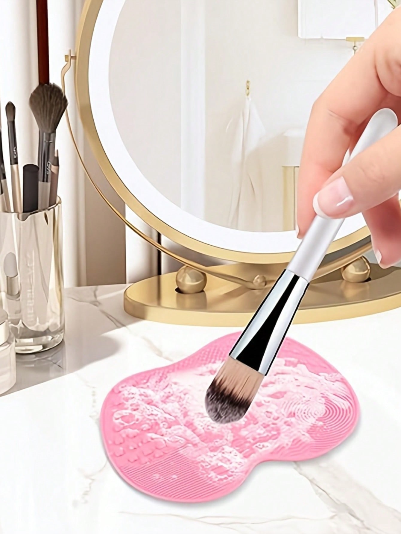 1 Pack Silicone Apple Scrub Pa - Beauty Makeup Brushes avaliação e preço