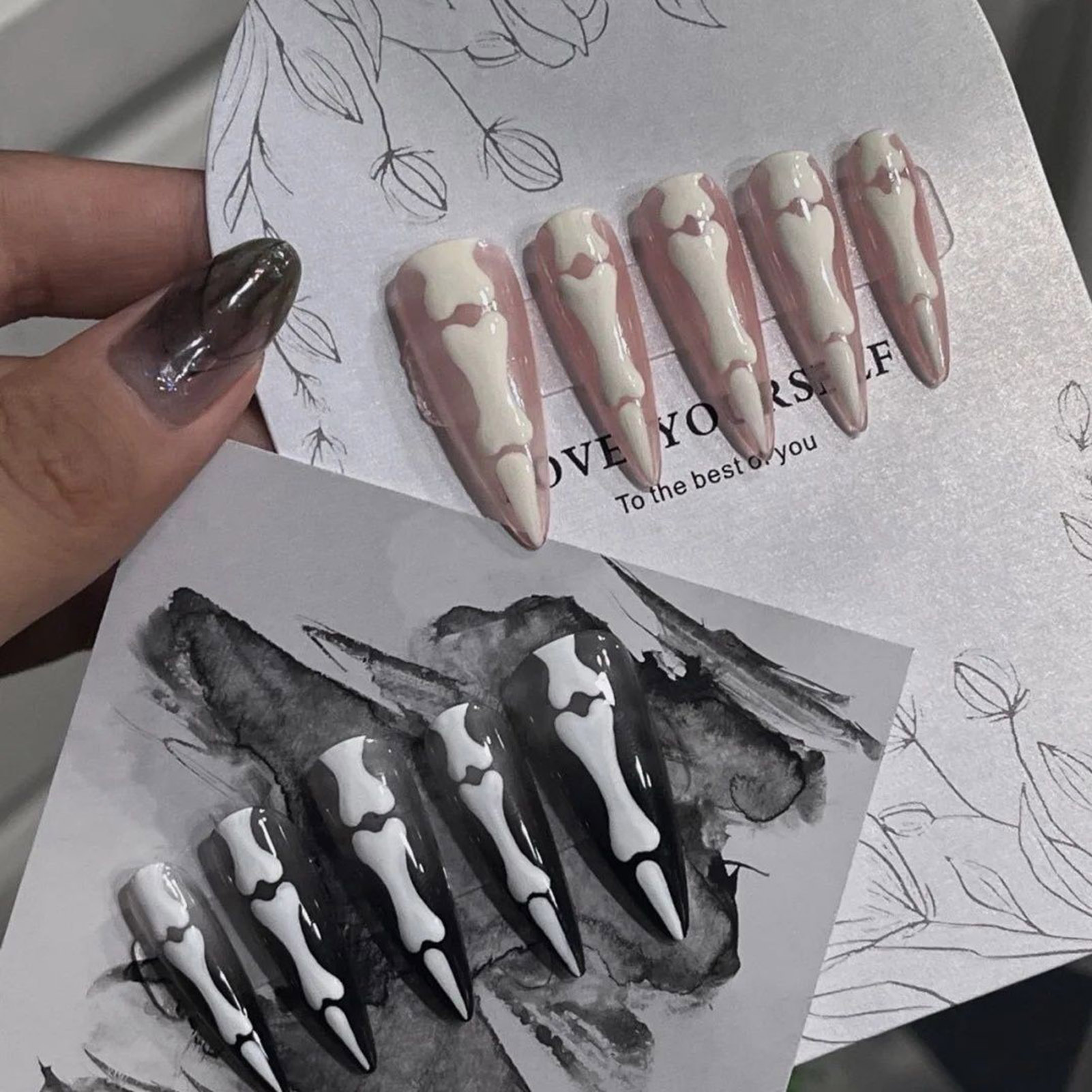 Handamde Halloween Style False - Nail Extension Tips avaliação e preço