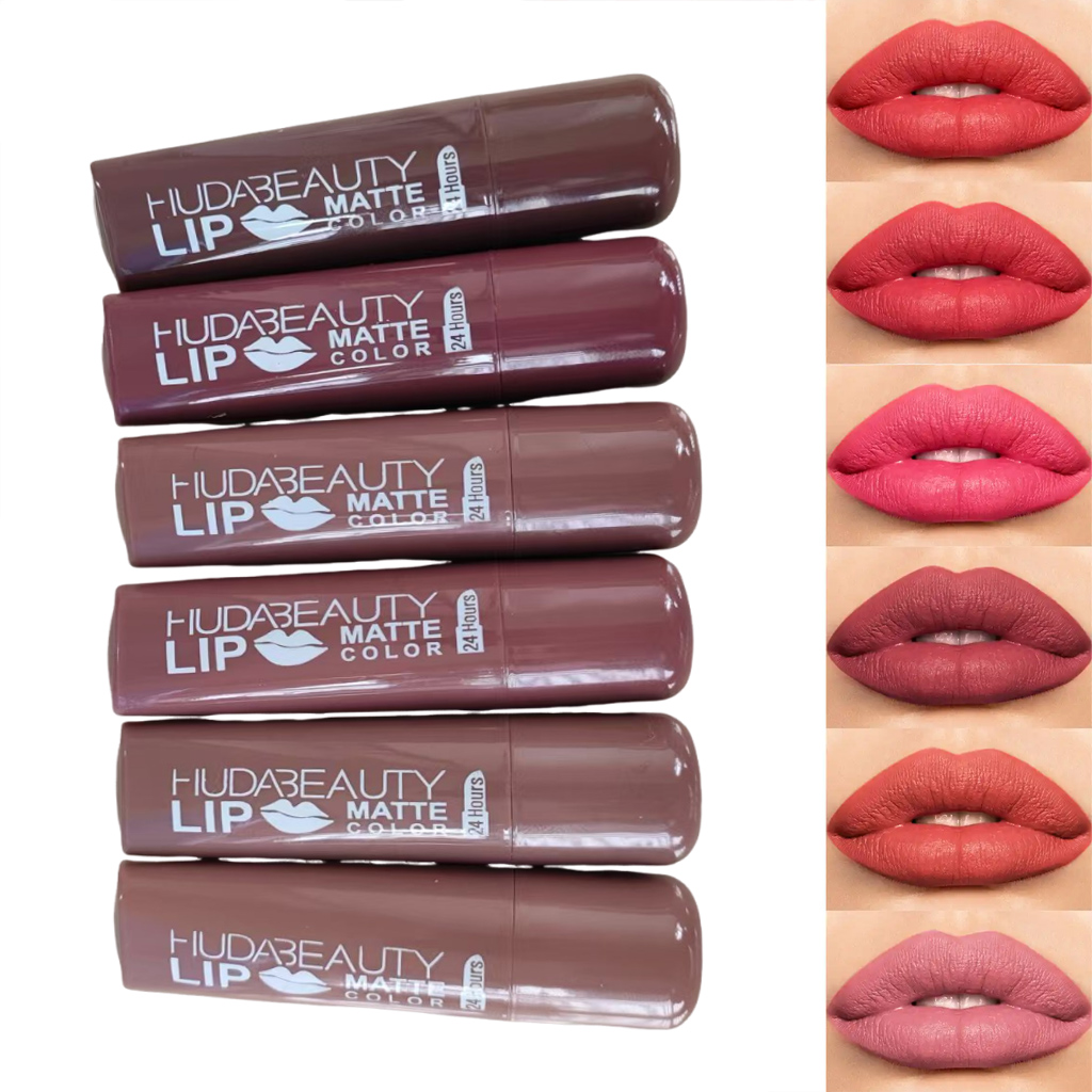 6 colors Lipstick Matte 3.8g H - Beauty Huda Makeup avaliação e preço