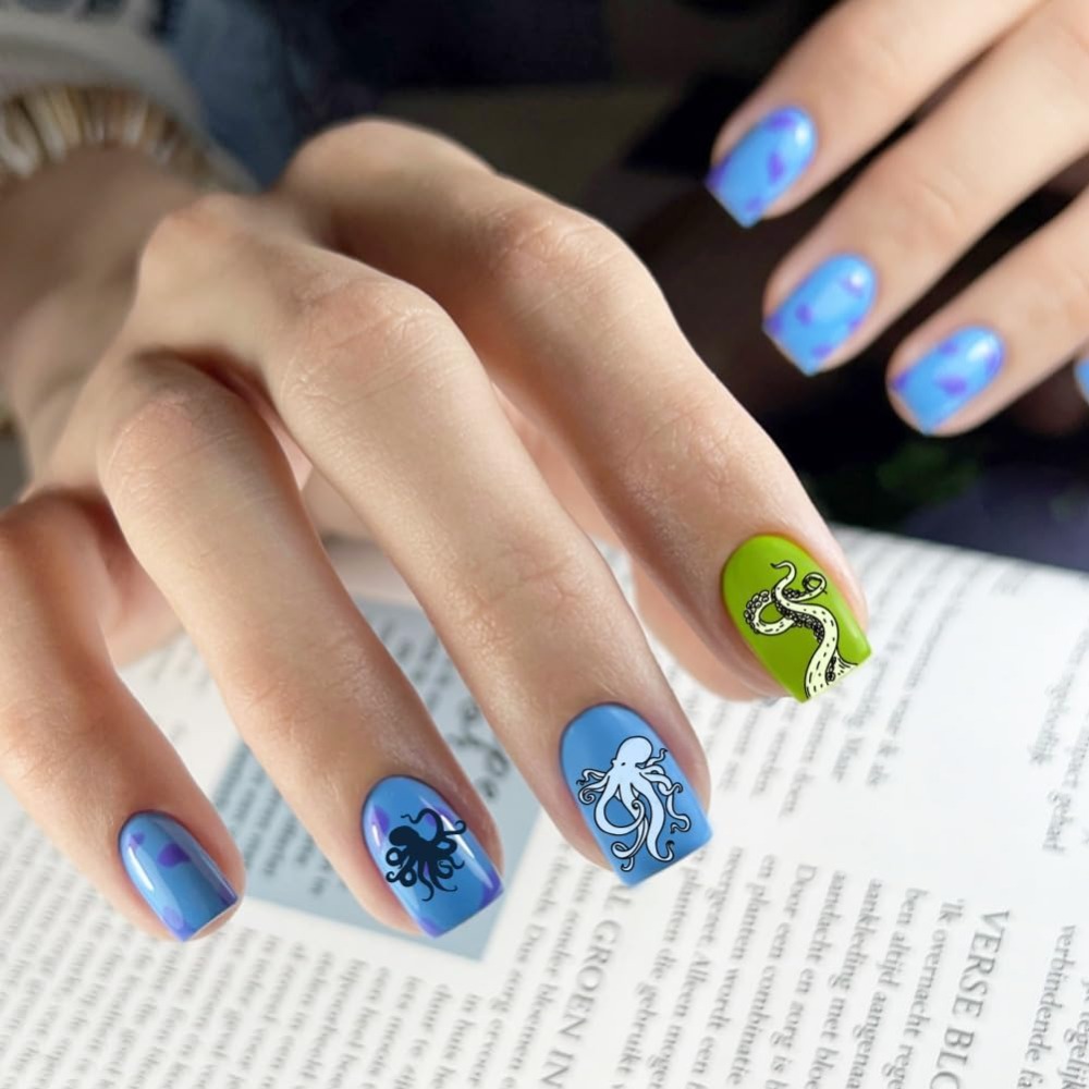5pcs Ocean Theme Nail Stamping - Nail Art Stamping Kit avaliação e preço