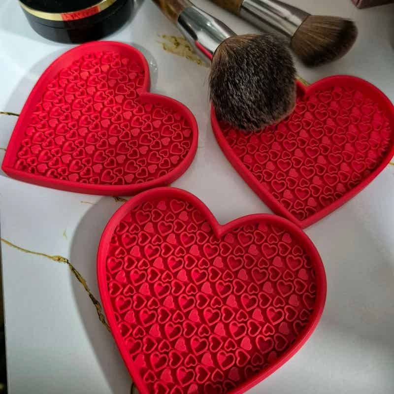 Heart Shaped Makeup Brush Clea - Beauty Makeup Brushes avaliação e preço
