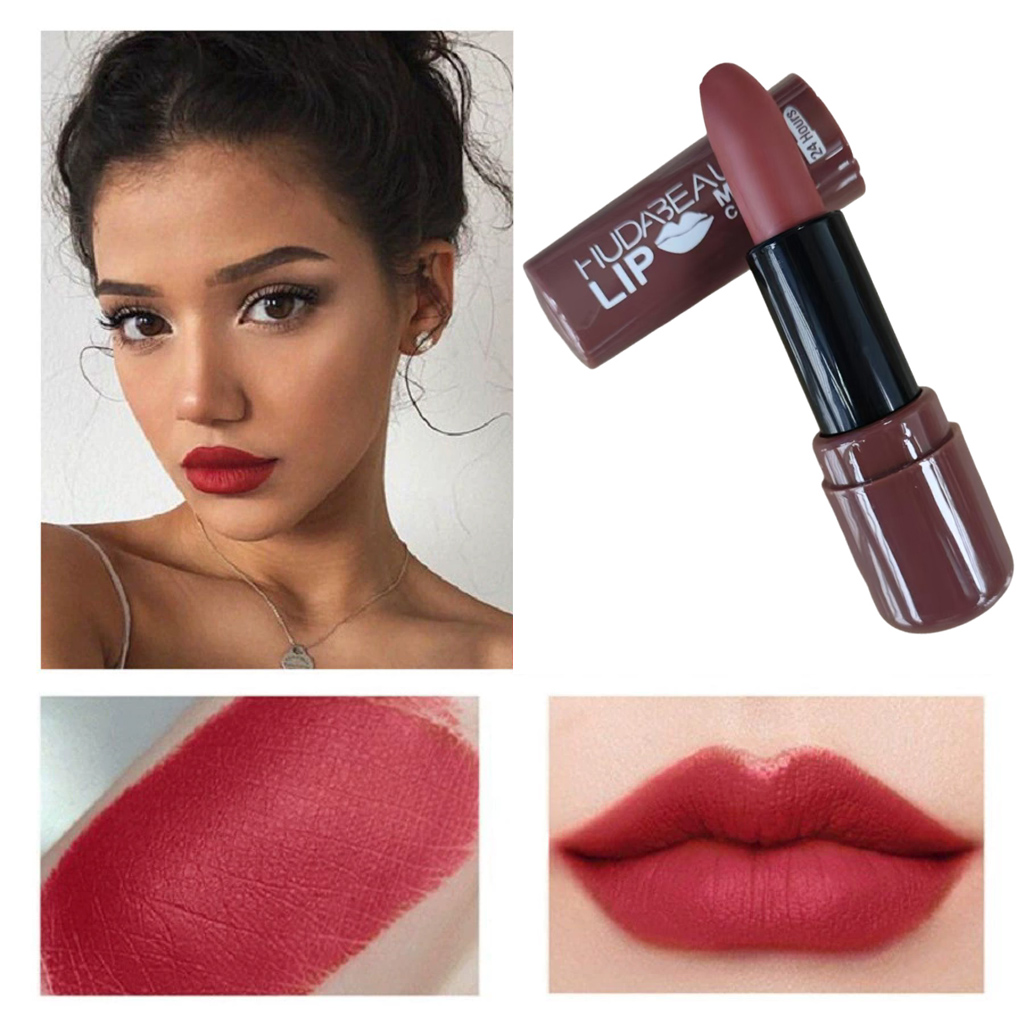6 colors Lipstick Matte Lip Gl - Beauty Huda Makeup avaliação e preço